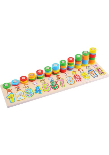 Ahşap Logaritma Montessori Sayılı Eğitici Öğretici Eşleştirme Oyunu fiyatları