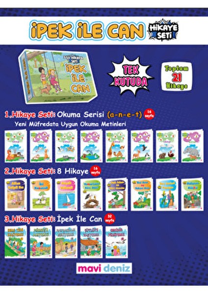 1. Sınıflar Için Ipek Ile Can 3'lü Hikaye Seti