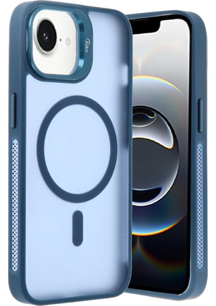 iPhone 16E Flet Lens Magsafe Kapak - Lacivert - FKU4945-3697