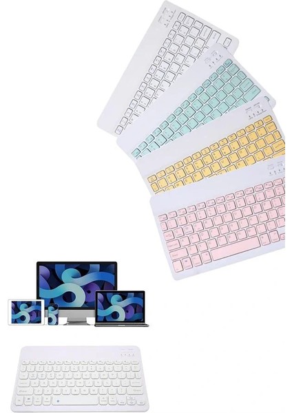 Android ve Ios Uyumlu Bluetooth Kablosuz Türkçe Q Klavye Renkli fırsatları