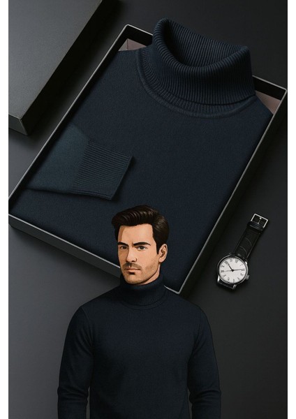 Erkek Tam Balıkçı Yaka Triko Kazak modelleri