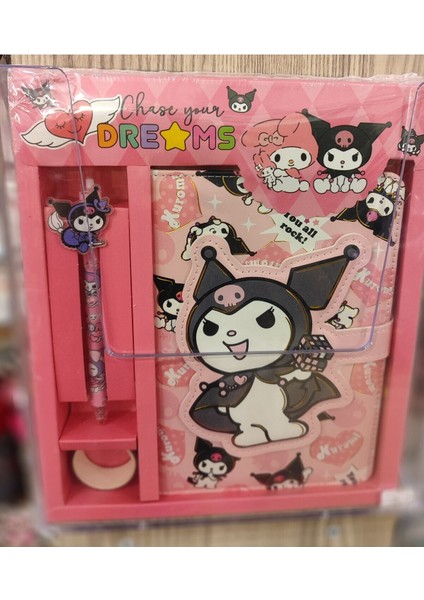 Kuromi Figürlü Defter Kalem Bant Seti ve Mini Cüzdan fiyatları