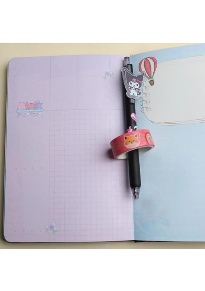 Kuromi Figürlü Defter Kalem Bant Seti ve Mini Cüzdan modelleri