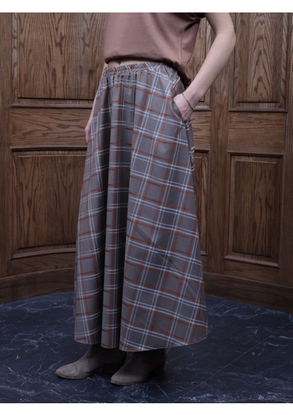 Kadın Ekose Kloş Etek fırsatları