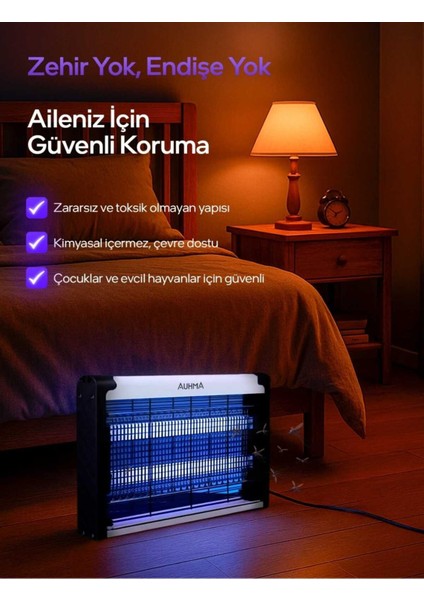 Sivrisinek Sinek Böcek Öldürücü Kovucu Yok Edici Mavi Işık 2x4 Watt fırsatları