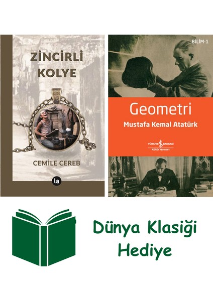 Zincirli Kolye + Geometri + Dünya Klasiği Hediye
