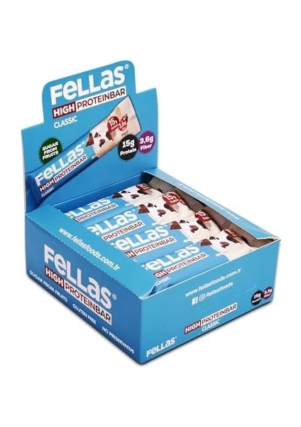 Fellas Klasik Yüksek Protein Bar 45 G x 12 Adet