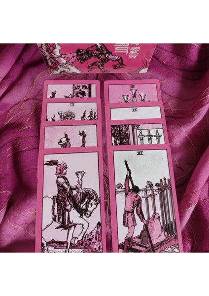 Pink Rider Waite Tarot Kartları – 78 Adet Pastel Pembe Klasik Tarot Deste | Modern Koleksiyon Seti modelleri