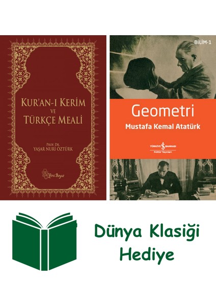 Kuran-I Kerim Küçük Metinli Kırmızı - Türkçe Meali + Geometri + Dünya Klasiği Hediye
