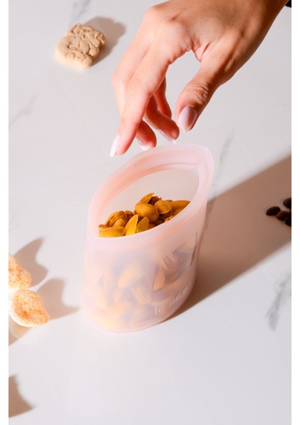 Mood Hava Sızdırmaz Kilitli Silikon Saklama Torbası 250 ml | Pembe fiyatları