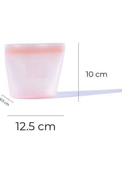 Mood Hava Sızdırmaz Kilitli Silikon Saklama Torbası 250 ml | Pembe indirimleri