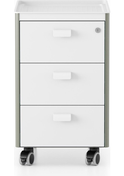 Pal Keson, Üç Çekmeceli, Beyaz & Yeşil