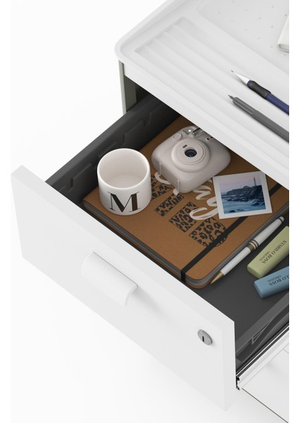 Pal Keson, Üç Çekmeceli, Beyaz & Yeşil fiyatları