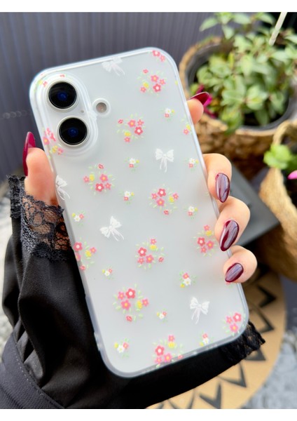 Iphone 16 Uyumlu Baskılı Parmak Izi Bırakmaz Mat Şeffaf Kılıf