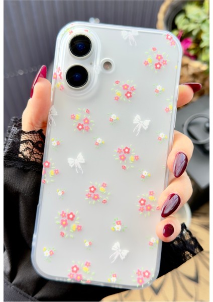 Iphone 16 Uyumlu Baskılı Parmak Izi Bırakmaz Mat Şeffaf Kılıf