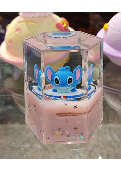 Stitch Karakterli Işıklı Sesli Batmayan Sulu Dekoratif Altıgen Süs (10CM * 6cm ) fiyatları