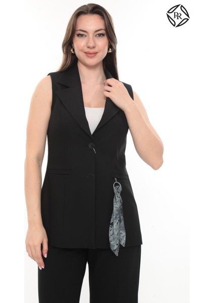 Kadın Rahat Kesim Astarlı Kolsuz Blazer Ceket Pantolon Takım Elbise modelleri