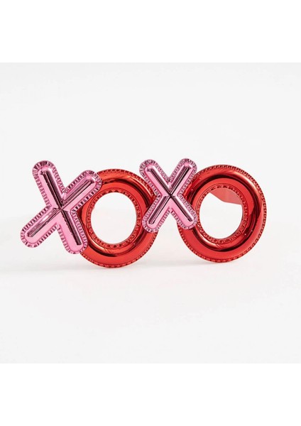 Kırmızı Renk Xoxo Yazılı Parti Gözlüğü 17X7 cm (K95) fiyatları