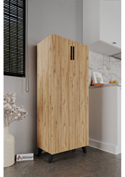 Kayra 2 Kapaklı 5 Raflı Boy Dolabı Çok Amaçlı Dolap Kiler Dolabı Mutfak Dolabı, Çam modelleri