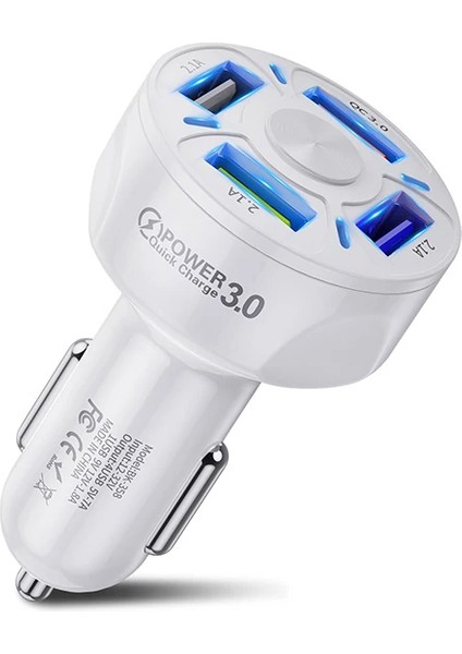 Uslion Qc3.0 4- Port Çıkışlı Çoklu USB Araç Şarjı Şarj ALETI-(5775) - ?88?98E7-7G6988