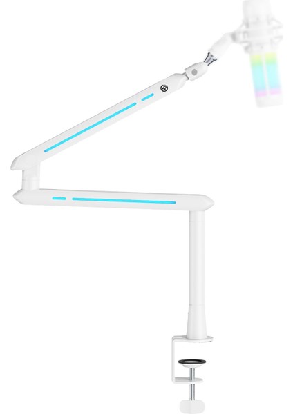 STD191LW Elysium Profesyonel Rgb Işıklı Amortisörlü Yayıncı Stüdyo Mikrofon Kolu