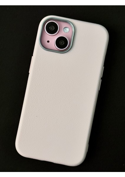 Iphone 13 - 14 - 15 Uyumlu Estetik Dokulu Deri Görünümlü Esnek Silikon Kılıf