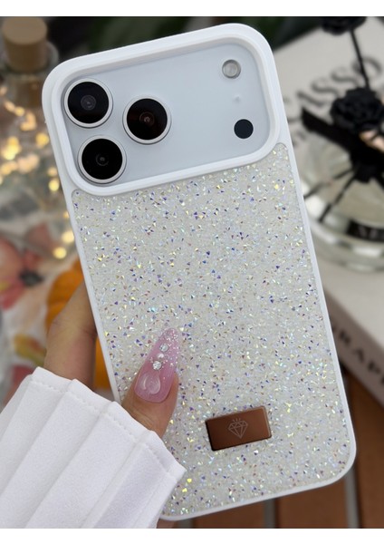 Iphone 17 Promax Uyumlu Elmas Tasarımlı Taşlı Işıltılı Parlak Pırlanta Kılıf