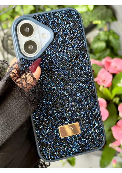 Iphone 17 Uyumlu Elmas Tasarımlı Taşlı Işıltılı Parlak Pırlanta Kılıf