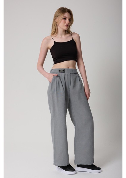 Kadın Yüksek Bel Cırtlı Palazzo Pantolon fiyatları