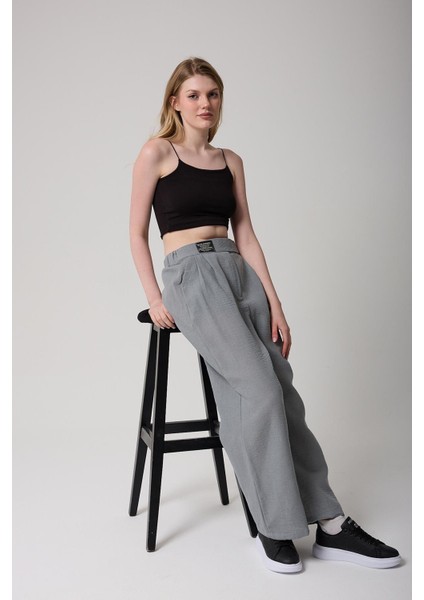 Kadın Yüksek Bel Cırtlı Palazzo Pantolon modelleri