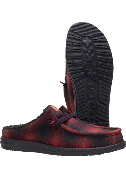 Kırmızı - Siyah Erkek Günlük Ayakkabı Wally Slip Cozy Plaid fırsatları