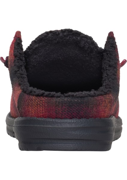 Kırmızı - Siyah Erkek Günlük Ayakkabı Wally Slip Cozy Plaid