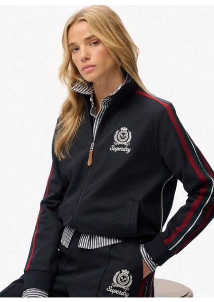 Fermuarlı Yaka Lacivert Kadın Sweatshırt W2012384A fırsatları