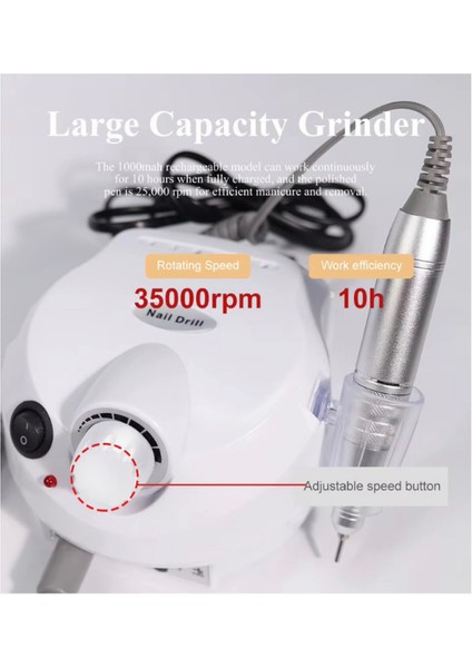 Profesyonel Nail Drill Elektrikli Freze Protez Tırnak Törpü Manikür Pedikür Protez Tırnak Makinesi modelleri