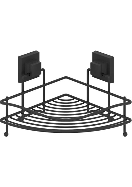 Easyfix Yapışkanlı Banyo Rafı Şampuanlık Kancalı Köşe Rafı Siyah fiyatları