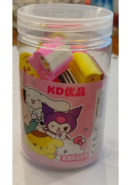 Kuromi Hello Kitty Sanrio Karakterleri Silgi 1 Kutu (Kutu Içi 18 Adet )