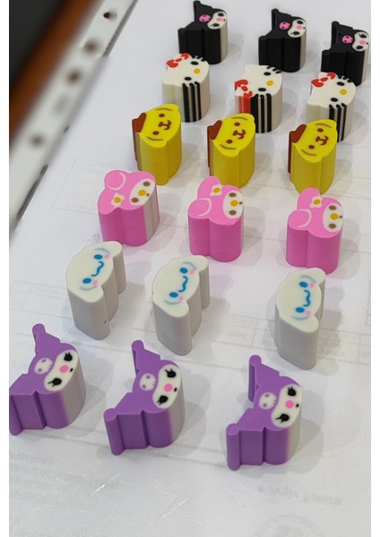 Kuromi Hello Kitty Sanrio Karakterleri Silgi 1 Kutu (Kutu Içi 18 Adet ) fırsatları