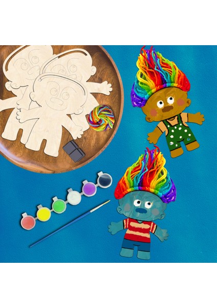 Figür Ahşap Boyama Figürleri ve Etkinlik Seti Eğitici Çocuk Aktivite Okul Öncesi Boyasız fiyatları