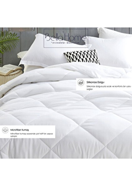 Çift Kişilik Uyku Seti Mikrofiber Kumaş 195 x 215 cm Düz Desen Beyaz modelleri