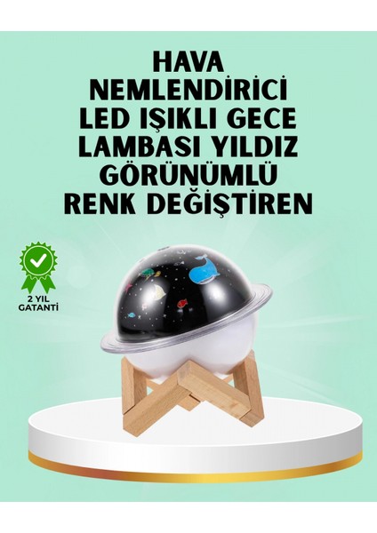 Projektör Işığı Bulunan USB Bağlantılı Mini Aromaterapi Destekli Hava Nemlendirici