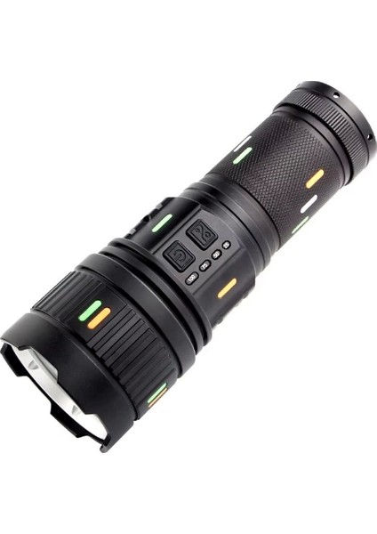 Pro F-3001 Alüminyum Tg LED Güç Göstergeli Type-C Şarjlı El Feneri 100 W - Lisinya modelleri