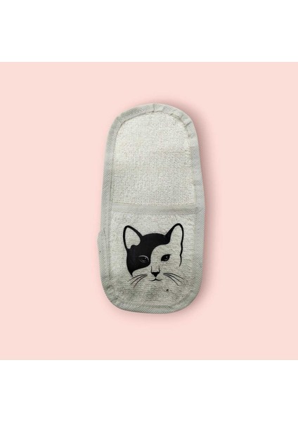 Kedi Desenli Çocuk Banyo Lifi | Havlu Kumaştan Bebek Banyo Lifi |bez Poşette Saklayınız