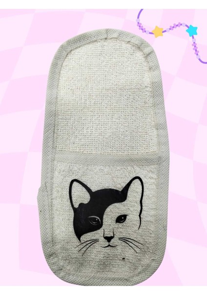 Kedi Desenli Çocuk Banyo Lifi | Havlu Kumaştan Bebek Banyo Lifi |bez Poşette Saklayınız modelleri