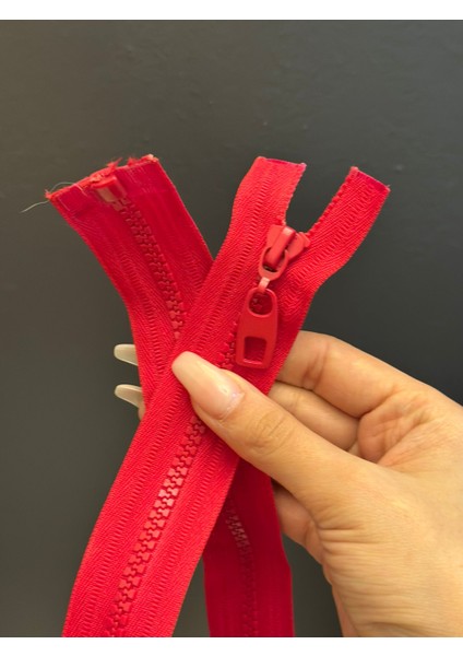 52X3 cm Kırmızı Dişli Fermuar fiyatları