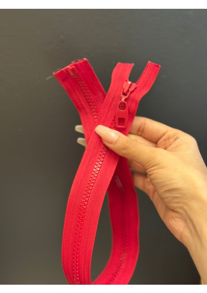 52X3 cm Kırmızı Dişli Fermuar modelleri