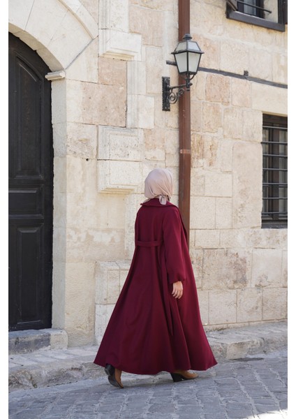 Şal Yaka Kaban - Bordo fiyatları