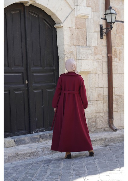 Şal Yaka Kaban - Bordo indirimleri