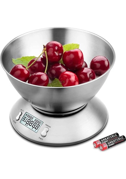 LCD Ekran Elektronik Dijital Mutfak Terazisi Inox Hassas Mutfak Tartısı ( Lisinya )