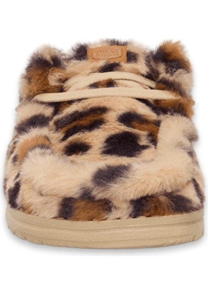 44714 Wendy Slipper Leo Fur Kahverengi Kadın Terlik modelleri