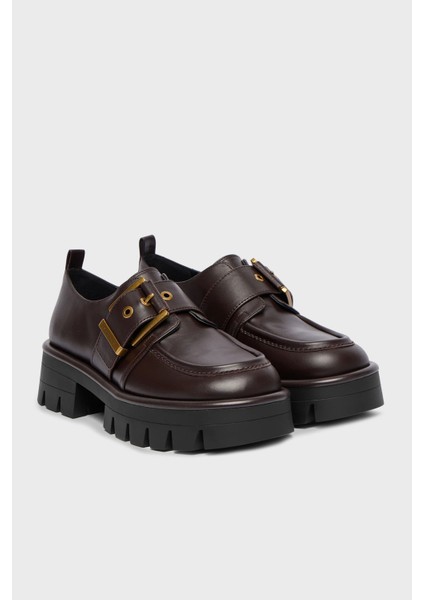 Tokalı Deri Kalın Tabanlı Loafer Ayakabbı 40F4COFP1L251 Bayan Ayakkabı 40F4COFP1L 251 fiyatları